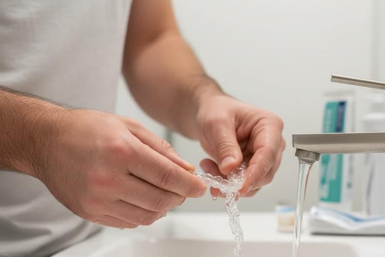 washing and cleaning clear aligners