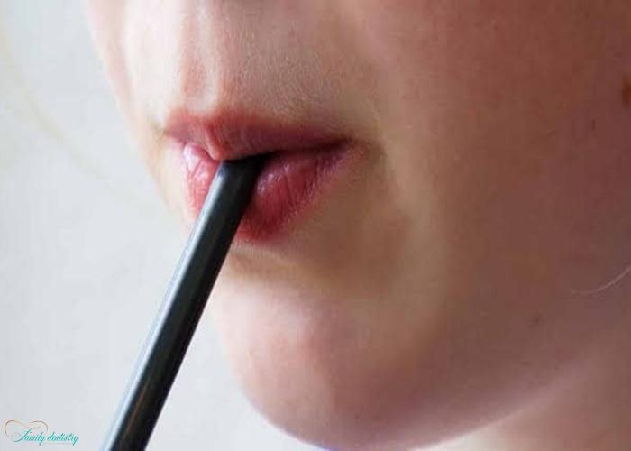 using straw
